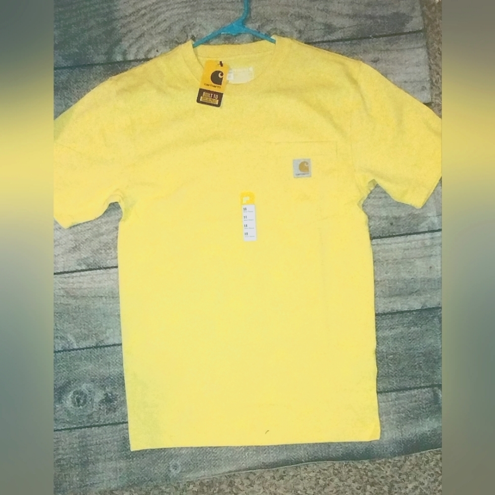 Carhartt Unisex Yellow Loose Fitting Pocket T-shirt - NEW
